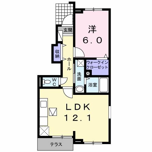 ライトブレス　Ｂ（101） 間取り図画像