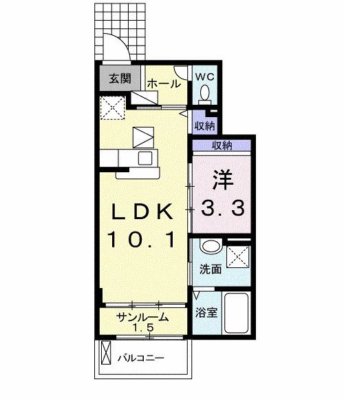 ボヌール　Ａ（103） 間取り図画像