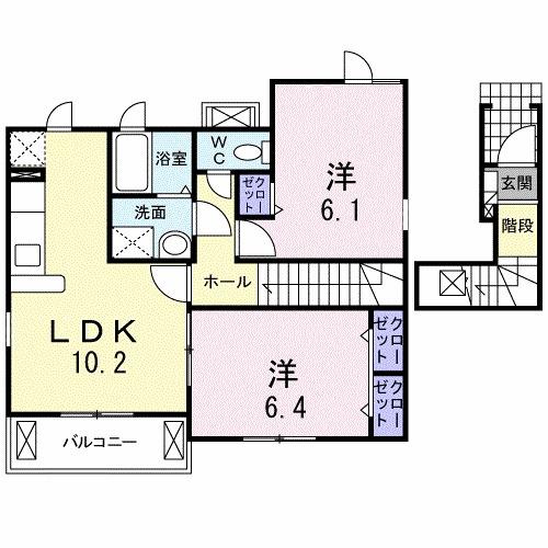 ハッピネスハウス　Ｂ（203） 間取り図画像