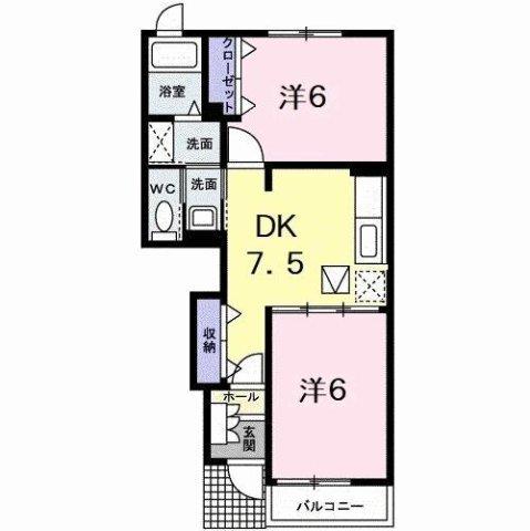 グレイスフル　Ｂ（102） 間取り図画像