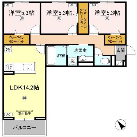 サンセール問屋町Ⅱ 間取り図画像