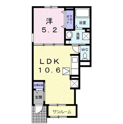 シエロ・ガーデン北島Ｂ（101） 間取り図画像