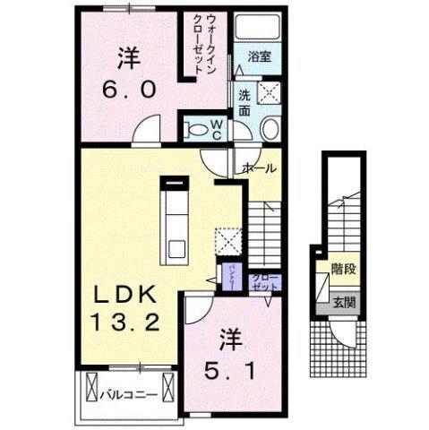 メゾン東洋　Ａ 間取り図画像