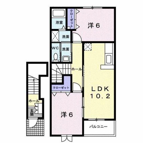 プロヴァンス　Ａ 間取り図画像