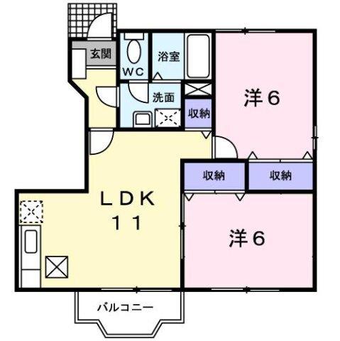 アビテ雅　Ａ 間取り図画像
