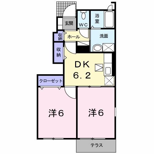ラ・メゾン　アンソレイエ　Ａ（101） 間取り図画像