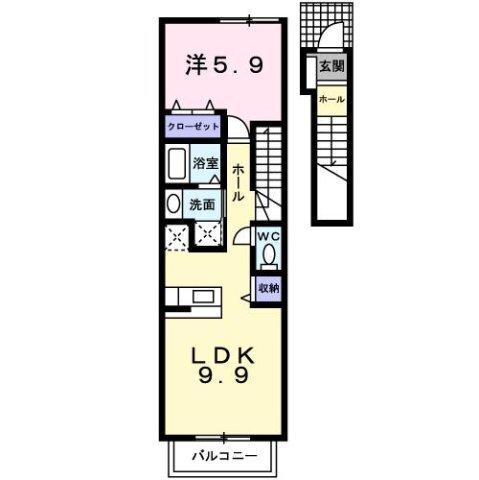 ルミナス藍住Ａ（202） 間取り図画像