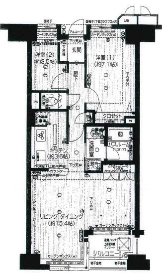 イトーピア長堀橋シエル・クレール 間取り図画像