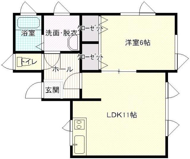 グリーンパークむつみ（101） 間取り図画像