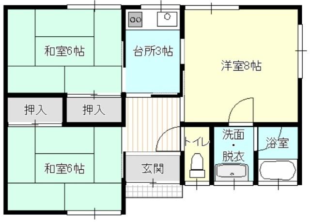 武川貸家（B） 間取り図画像