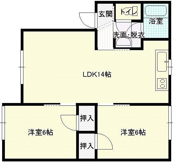 コーポ梶屋（A-22） 間取り図画像