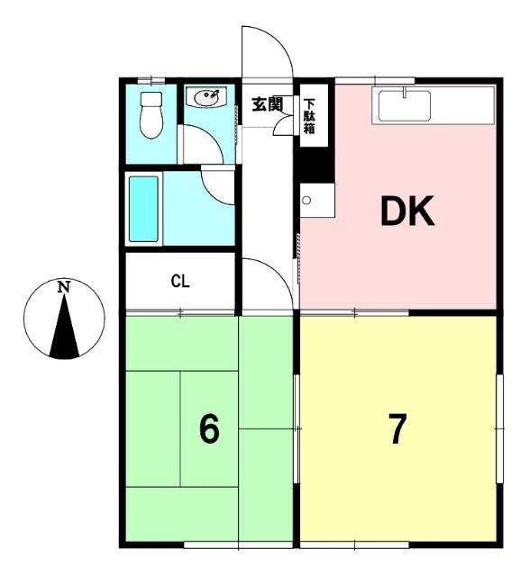 ２Ｄｋの間取りとなっております。