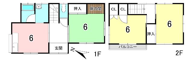 ・全居室収納ありで６帖の広さです