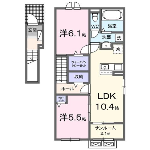 アプローチⅢ（201） 間取り図画像