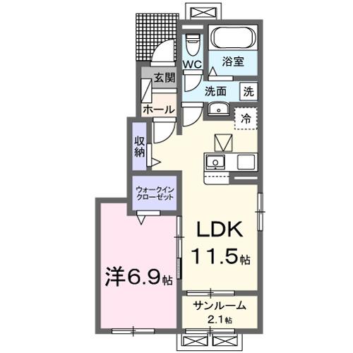 アプローチⅢ（101） 間取り図画像