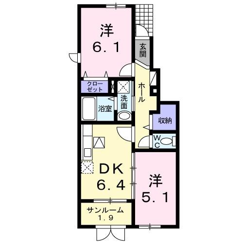 アンフィニⅡ（104） 間取り図画像