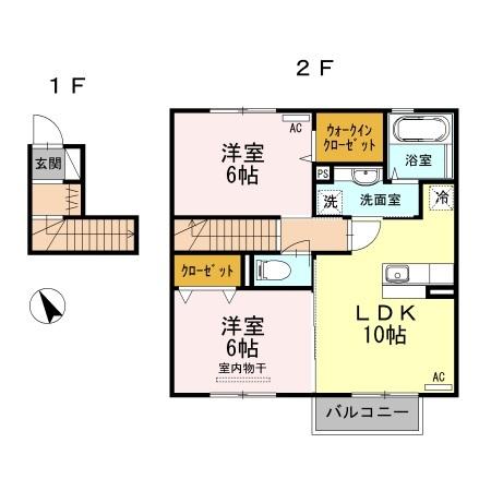 クレストコート（202） 間取り図画像