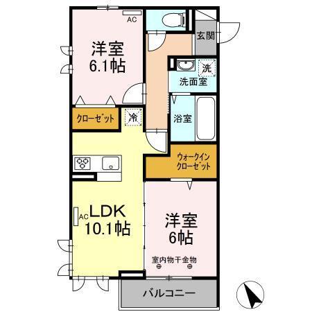 Ｄ−ｒｏｏｍ本町（210） 間取り図画像