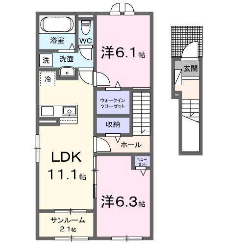 アプローチⅣ（203） 間取り図画像