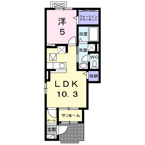 シャノワール（101） 間取り図画像