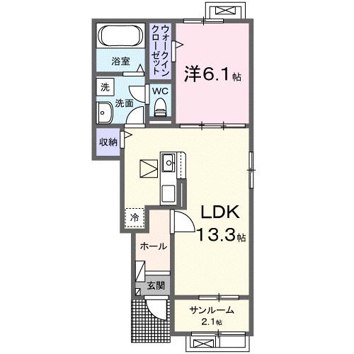 仮称）陽光町アパートＡ（104） 間取り図画像