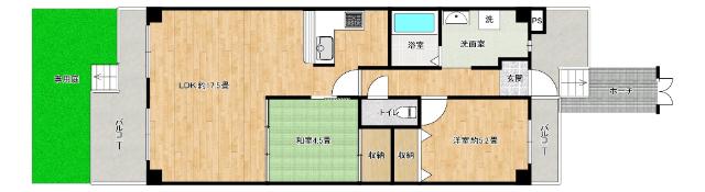 高槻市南大樋町中古マンション 間取り図画像