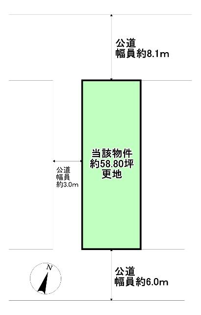 堺市南区庭代台三丁　土地 区画図