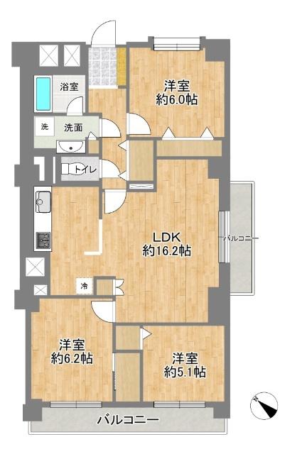 プラザ歌島参号棟 間取り図画像