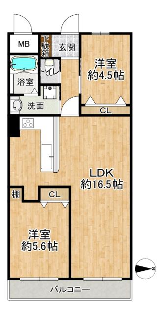 朝日プラザ阿倍野Ⅲ 間取り図画像