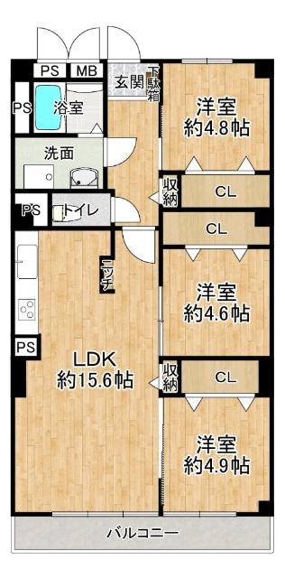 プラザ歌島　D棟 間取り図画像