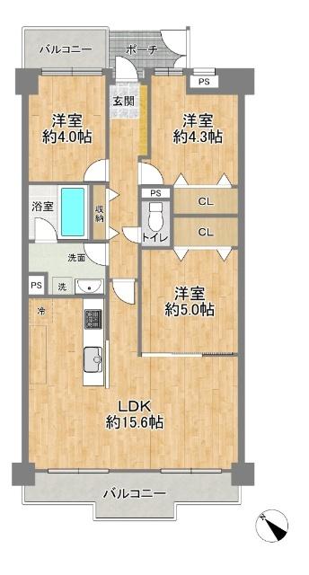 ユニライフ北大阪弐号棟 間取り図画像