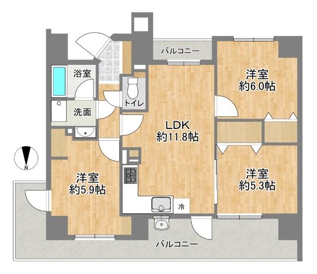 レイセニット江坂 間取り図画像