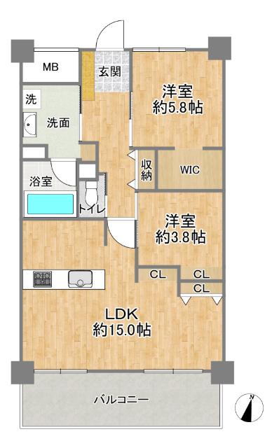 ソシエ北大阪1期棟 間取り図画像