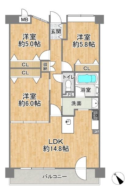 ステラヒルズ千里山星が丘 間取り図画像