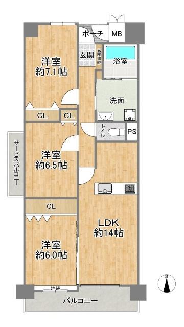 あべのドルチェ　南棟 間取り図画像