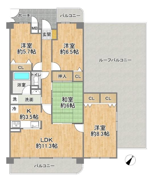キングマンション姫島V 間取り図画像