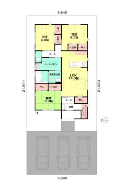 坂井市春江町為国分譲Ａ棟 間取り図画像