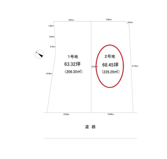 南越前町２号地 区画図