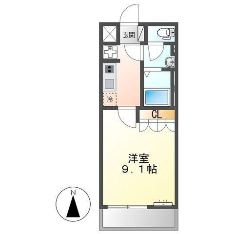 藤枝市高岡アパート 間取り図画像