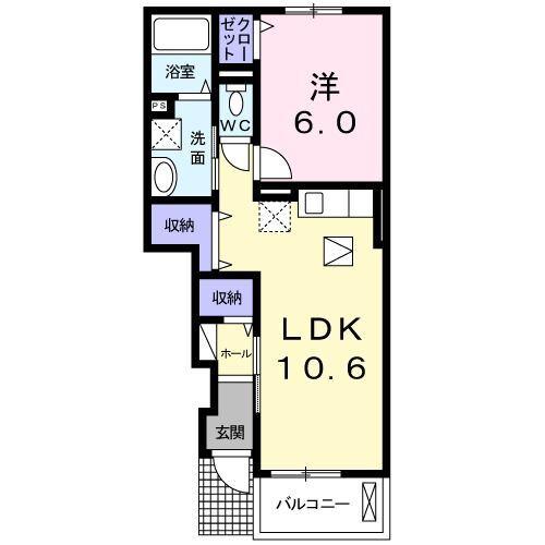 掛川市大池アパート 間取り図画像