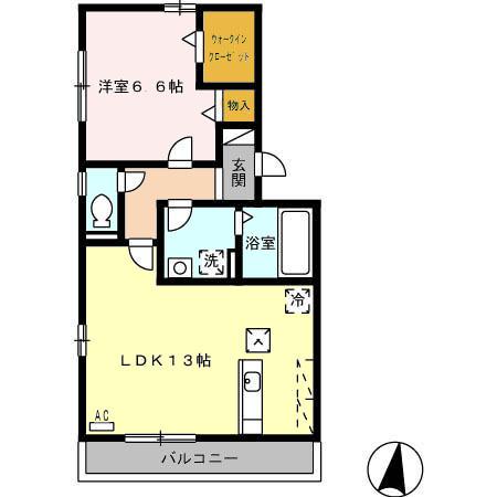 袋井市堀越アパート 間取り図画像