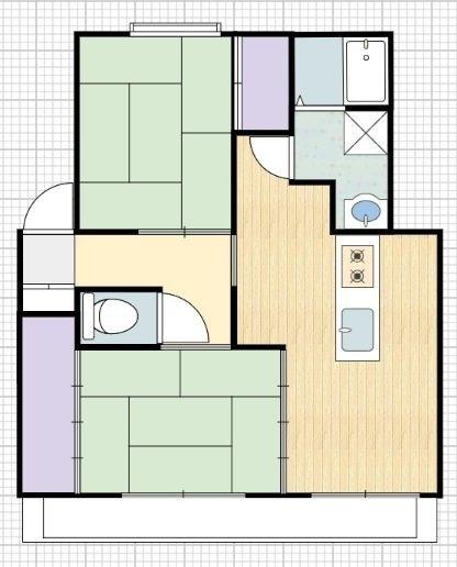 袋井市高尾アパート 間取り図画像