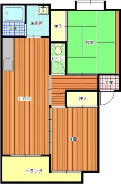 袋井市高尾アパート 間取り図画像