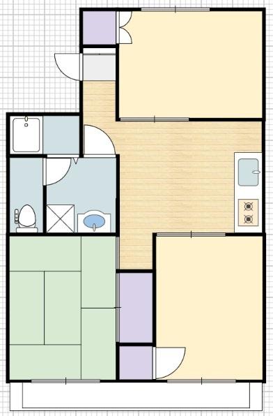 掛川市杉谷マンション 間取り図画像