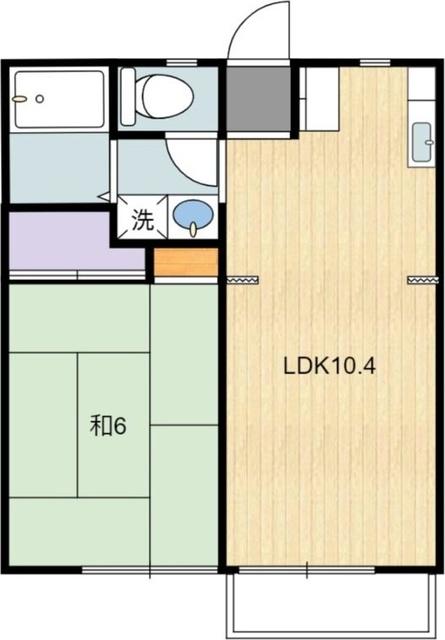 掛川市杉谷アパート 間取り図画像