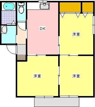 藤枝市前島アパート 間取り図画像