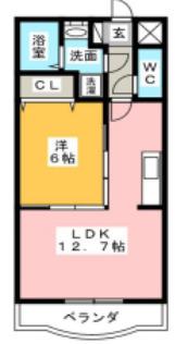 袋井市川井アパート 間取り図画像
