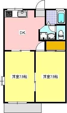 焼津市五ケ堀之内アパート 間取り図画像