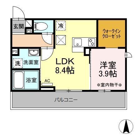 掛川市緑ケ丘アパート 間取り図画像
