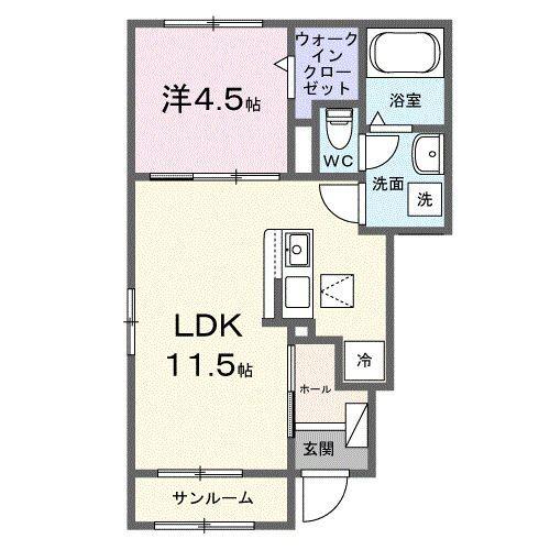 藤枝市音羽町アパート 間取り図画像